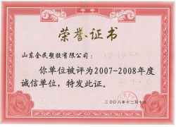 市級誠信企業榮譽市級2008.12